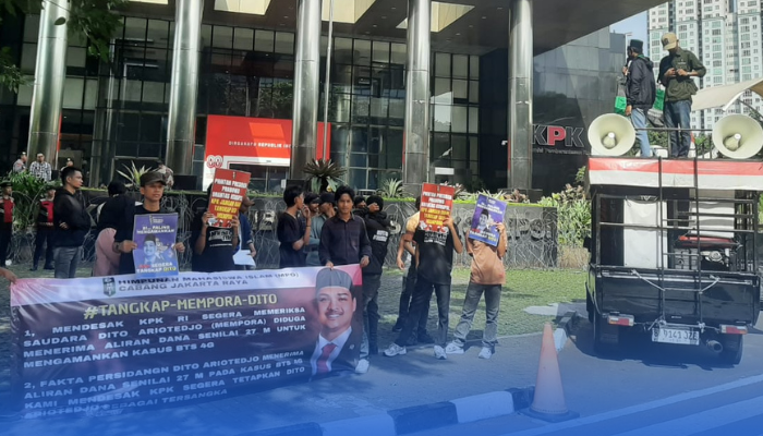 Aksi HMI MPO Jakarta Raya depan KPK RI