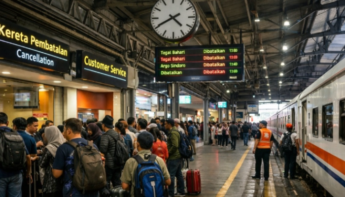 Keselamatan Penumpang Jadi Prioritas, KAI Batalkan 38 Perjalanan Akibat Banjir