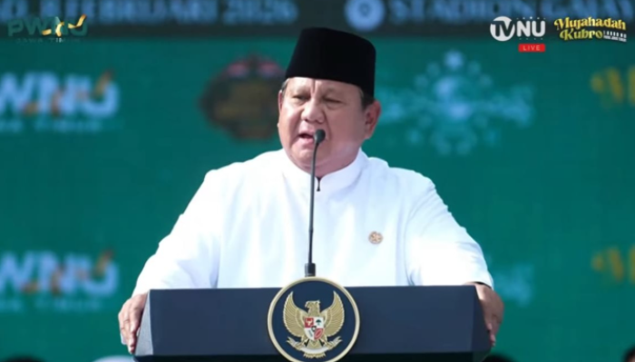 Prabowo Tegaskan Peran NU Jaga Persatuan di Mujahadah Kubro Satu Abad
